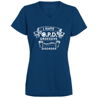 Women's V-Neck Dry Fit - O.P.D. (white print)