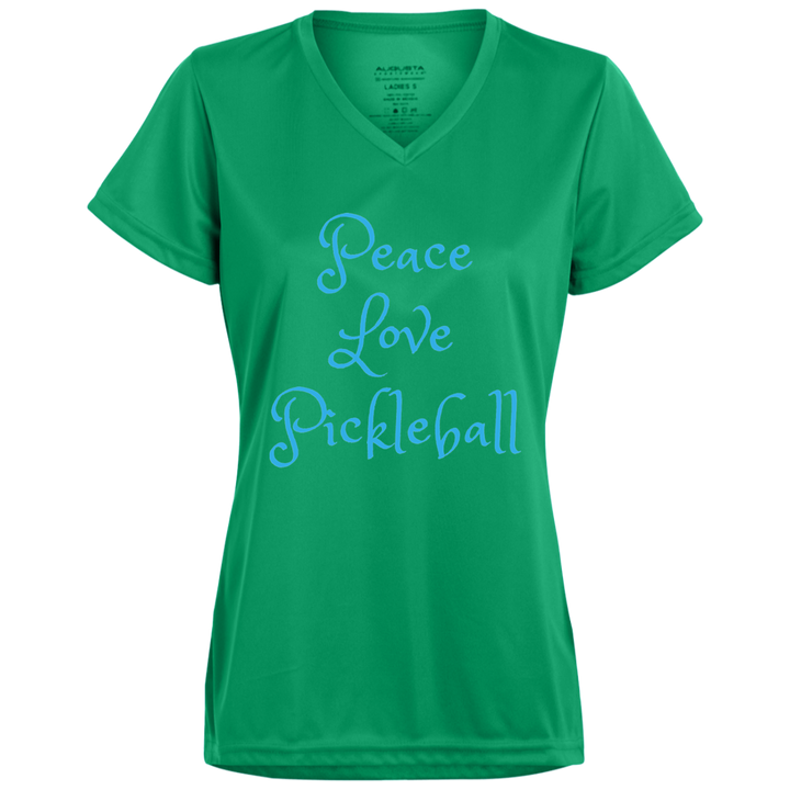 Women's V-Neck Dry Fit - Peace Love Pickleball