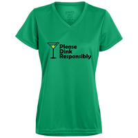 Women's V-Neck Dry Fit - Please Dink Responsibly