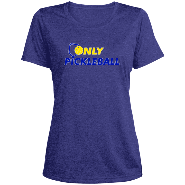 Women's Scoop Neck Dry Fit - Only Pickleball (Heather)