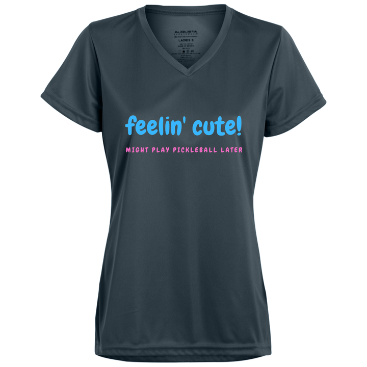 Women's V-Neck Dry Fit - Feeling Cute