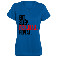Women's V-Neck Dry Fit - Eat Sleep Pickleball Repeat
