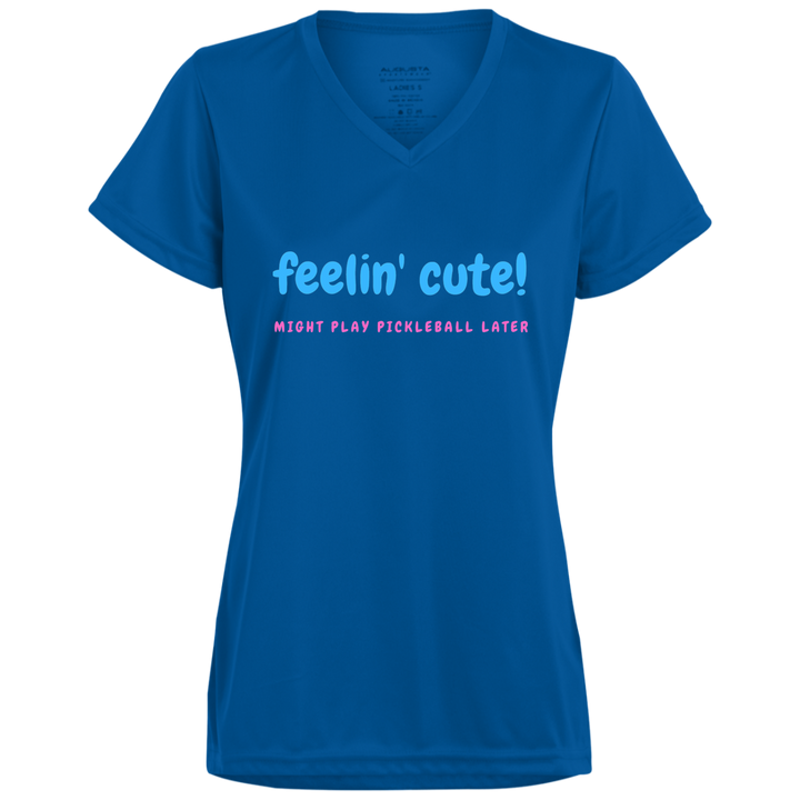 Women's V-Neck Dry Fit - Feeling Cute