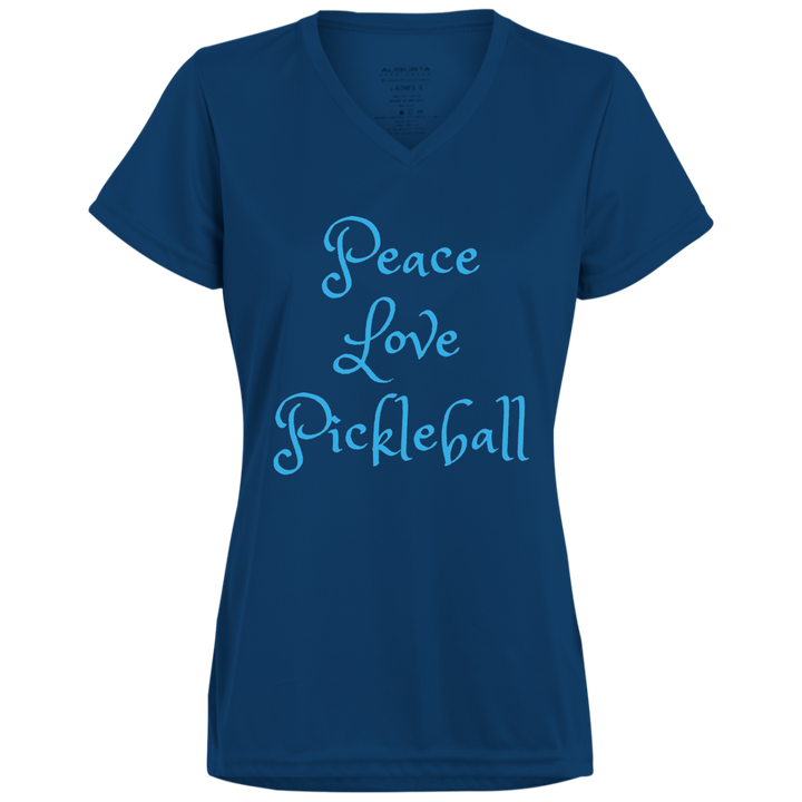 Women's V-Neck Dry Fit - Peace Love Pickleball
