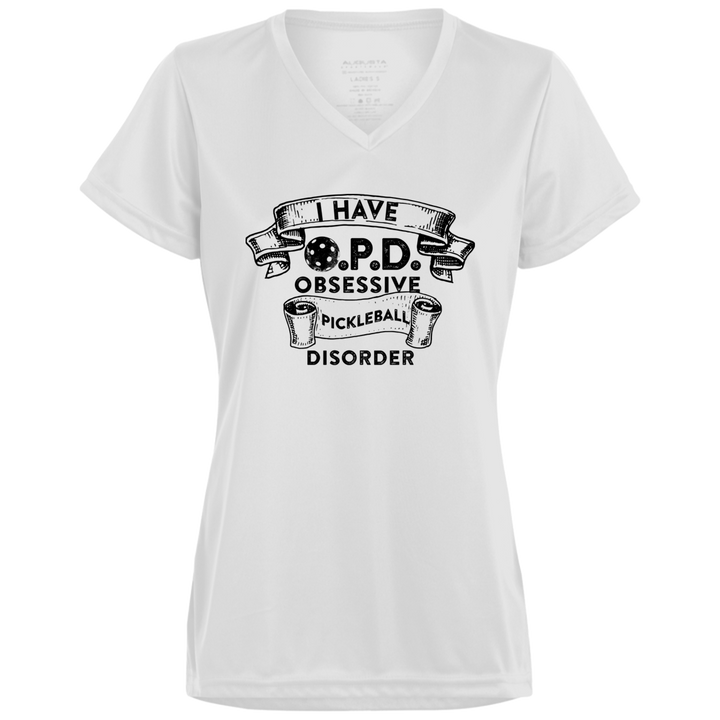 Women's V-Neck Dry Fit - O.P.D. (black print)