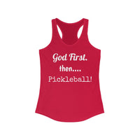 Women's Tank - God First Then Pickleball