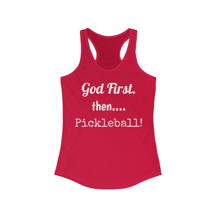 Women's Tank - God First Then Pickleball