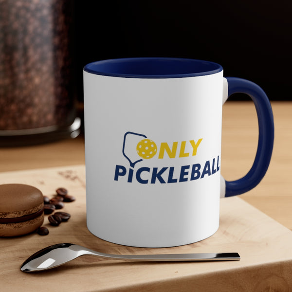 Mug w/color trim - Only Pickleball