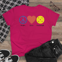 Women's T-Shirt - Peace Love Pickleball