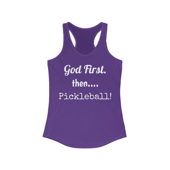 Women's Tank - God First Then Pickleball