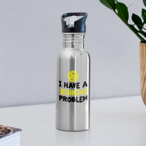 Water Bottle - I Have A Dinking Problem - silver
