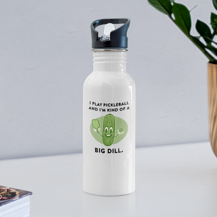 Water Bottle - Big Dill - white