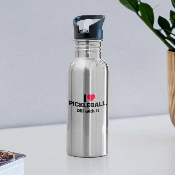 Water Bottle - Dill With It - silver