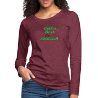 Women's Long Sleeve - Coffee First Then Pickleball - heather burgundy