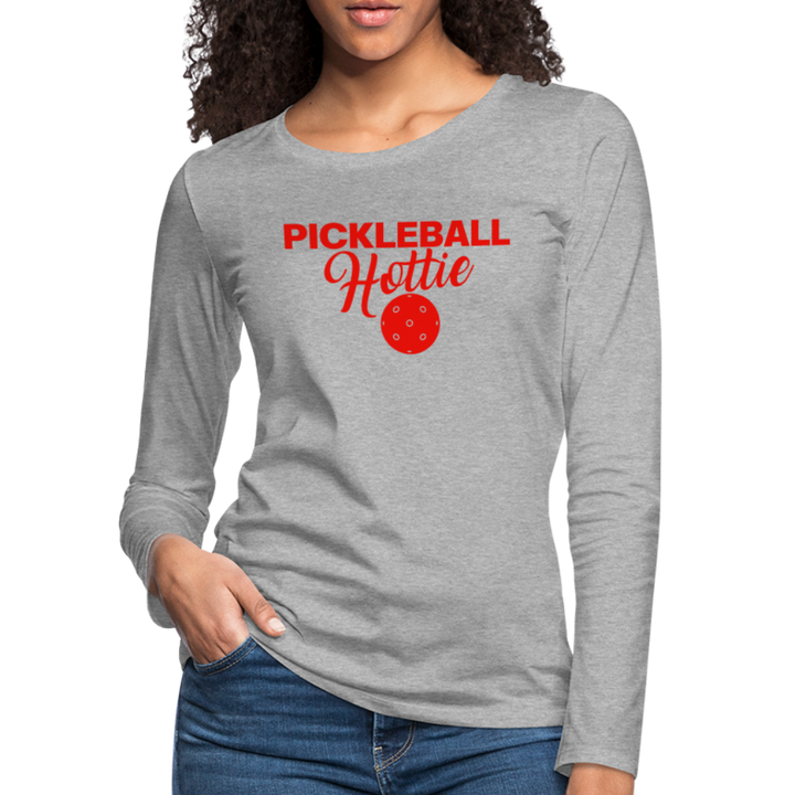 Women's Long Sleeve - Pickleball Hottie - heather gray
