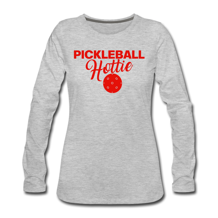 Women's Long Sleeve - Pickleball Hottie - heather gray