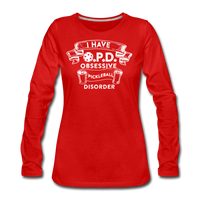 Women's Long Sleeve - Obsessive Pickleball Disorder - red