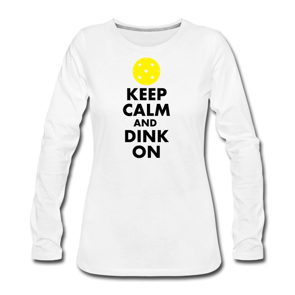 Women's Long Sleeve - Keep Calm And Dink On - white