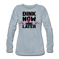 Women's Long Sleeve - Dink Now - heather ice blue