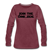 Women's Long Sleeve - Join The Dink Side - heather burgundy