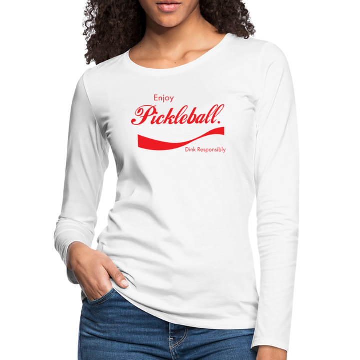 Women's Long Sleeve - Enjoy Pickleball - white
