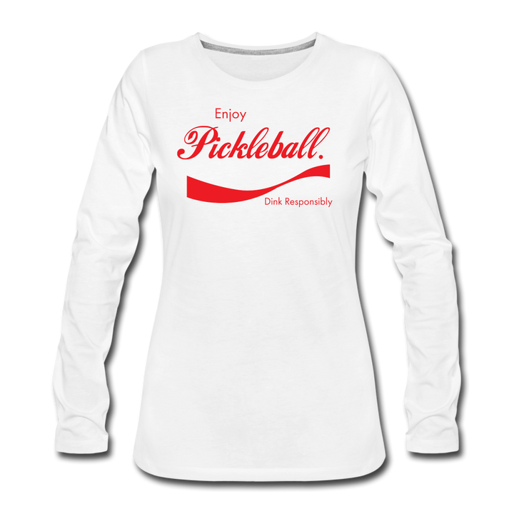 Women's Long Sleeve - Enjoy Pickleball - white
