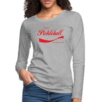 Women's Long Sleeve - Enjoy Pickleball - heather gray