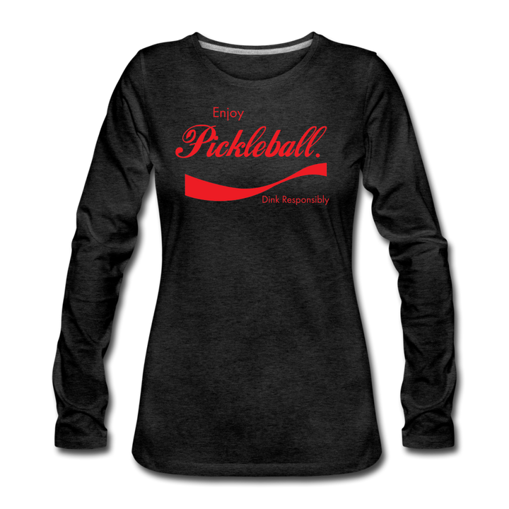 Women's Long Sleeve - Enjoy Pickleball - charcoal grey