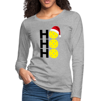 Women's Long Sleeve - Ho Ho Ho - heather gray