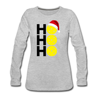 Women's Long Sleeve - Ho Ho Ho - heather gray