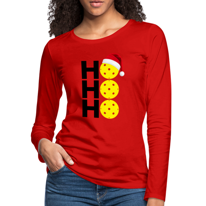 Women's Long Sleeve - Ho Ho Ho - red