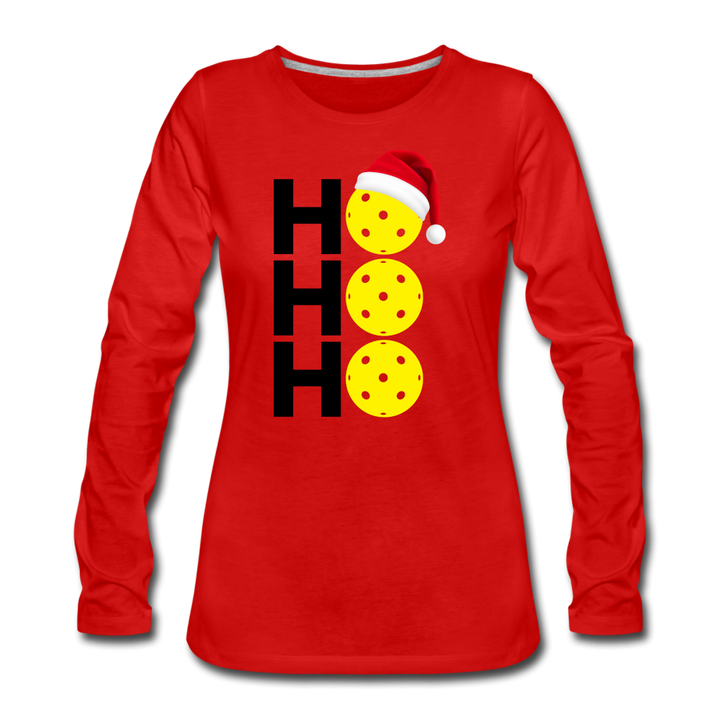 Women's Long Sleeve - Ho Ho Ho - red