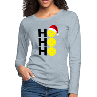Women's Long Sleeve - Ho Ho Ho - heather ice blue