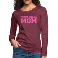 Women's Long Sleeve - Pickleball Mom - heather burgundy