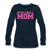 Women's Long Sleeve - Pickleball Mom - deep navy