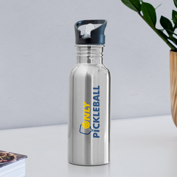 Water Bottle - Only Pickleball - silver