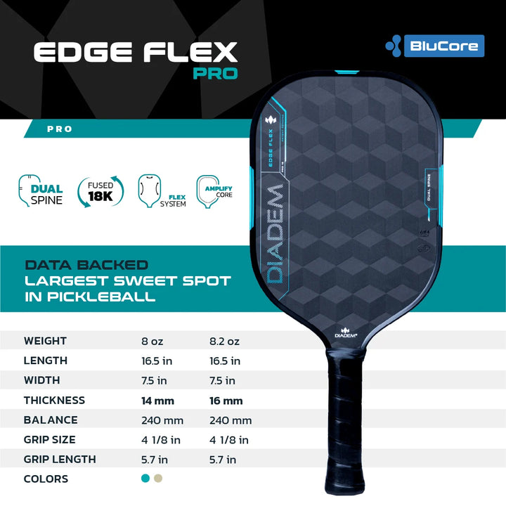 Diadem Edge Flex Pickleball Paddle - PRE-ORDER ships Oct 26th