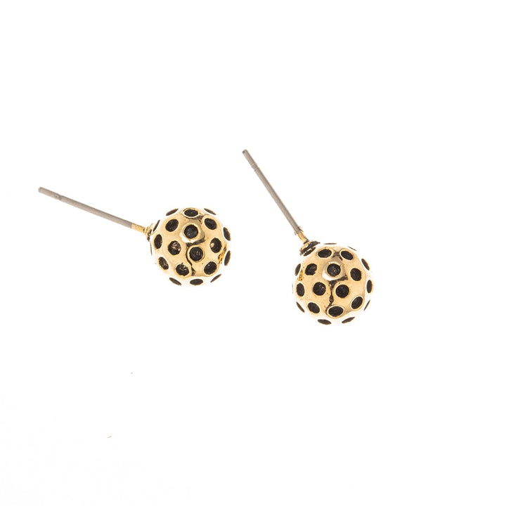 Gold Pickleball Stud Earrings