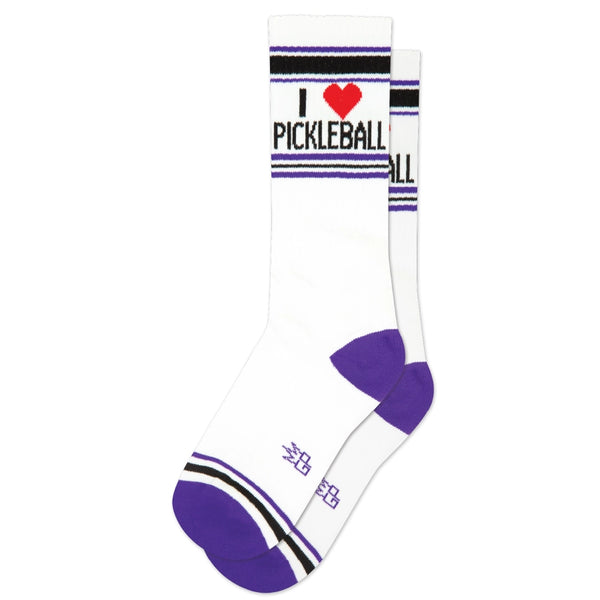 I Love Pickleball Gym Crew Socks