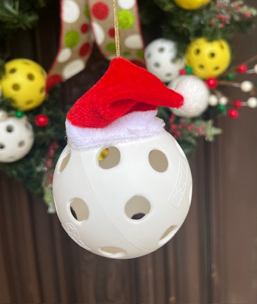 Santa Pickleball Ornament