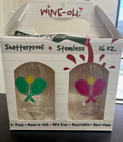 Pickleball Shatterproof Wine Glass