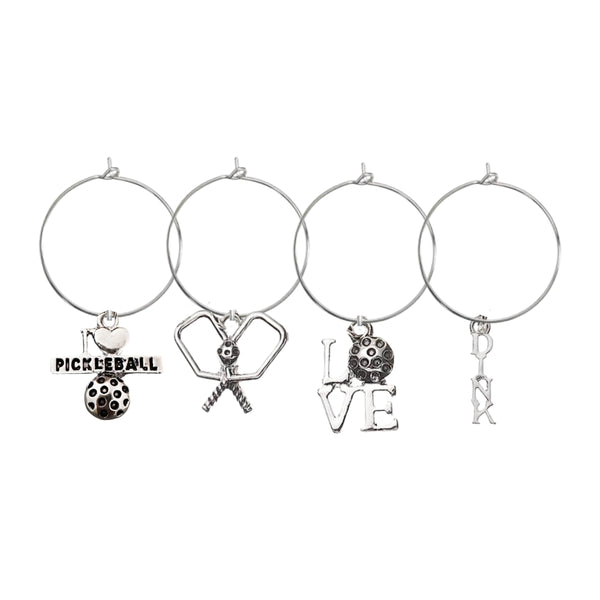 Pickleball Wine Charms