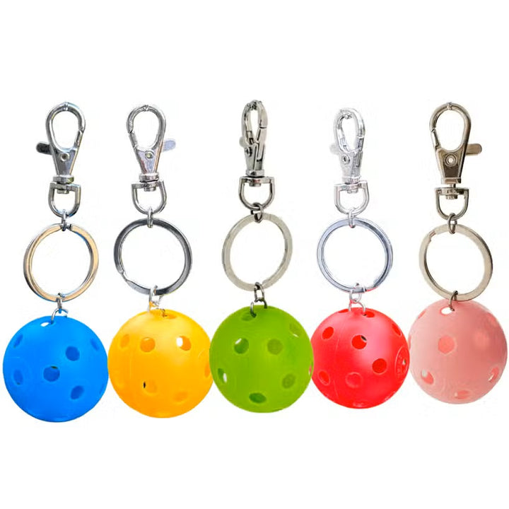 Pickleball Ball Zipper Pull Keychain