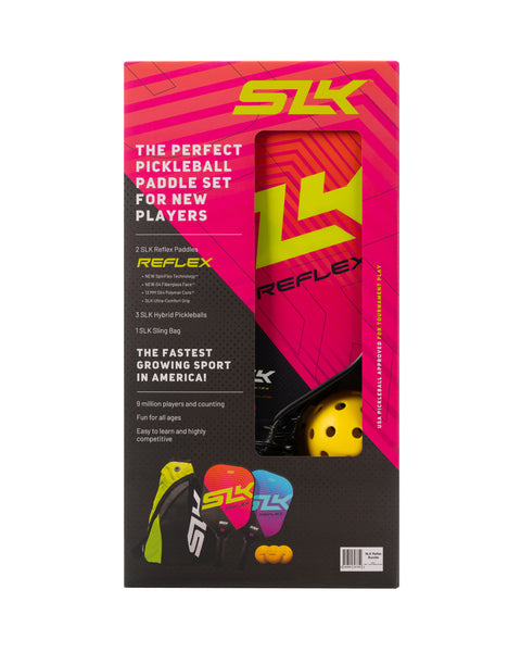 SLK Reflex Pickleball Paddle Bundle Set for Beginners