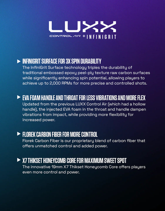 Selkirk LUXX Control Air with InfiniGrit - Invikta