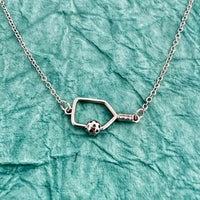 Silver Pickleball Paddle Connector Necklace