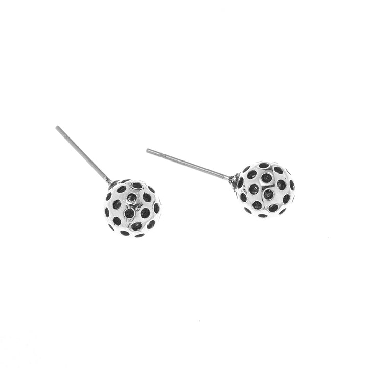 Silver Pickleball Stud Earrings