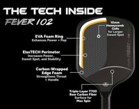 Friday Stealth Fever 102 Widebody Pickleball Paddle