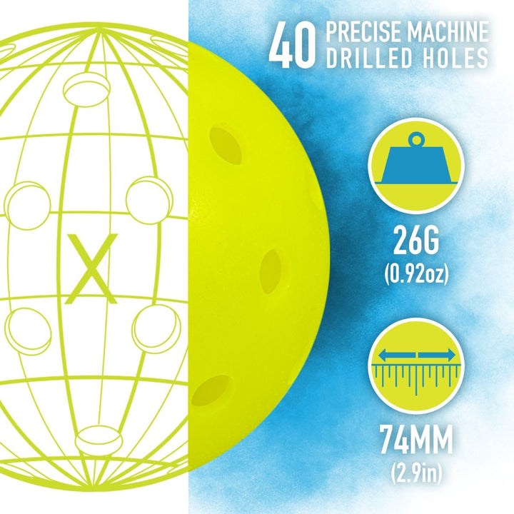 Franklin X-40 Outdoor Pickleballs - 3 pack