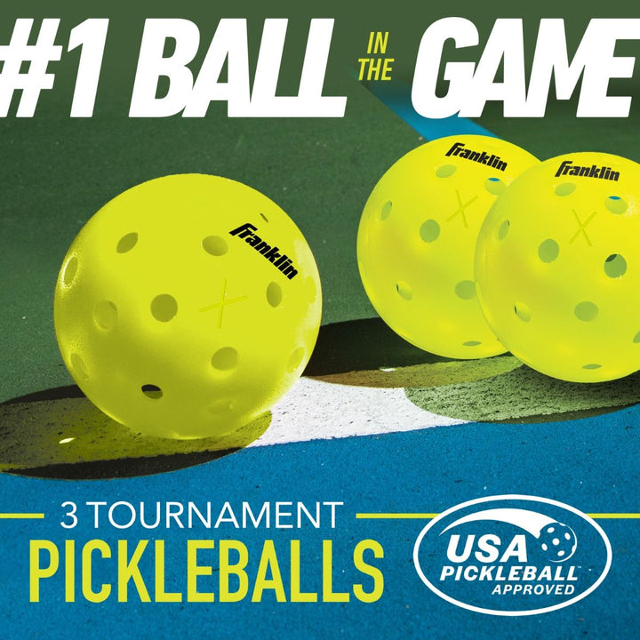 Franklin X-40 Outdoor Pickleballs - 3 pack